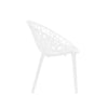 Nilkamal Crystal Polypropylene Armless Chair (Milky White) - Side View