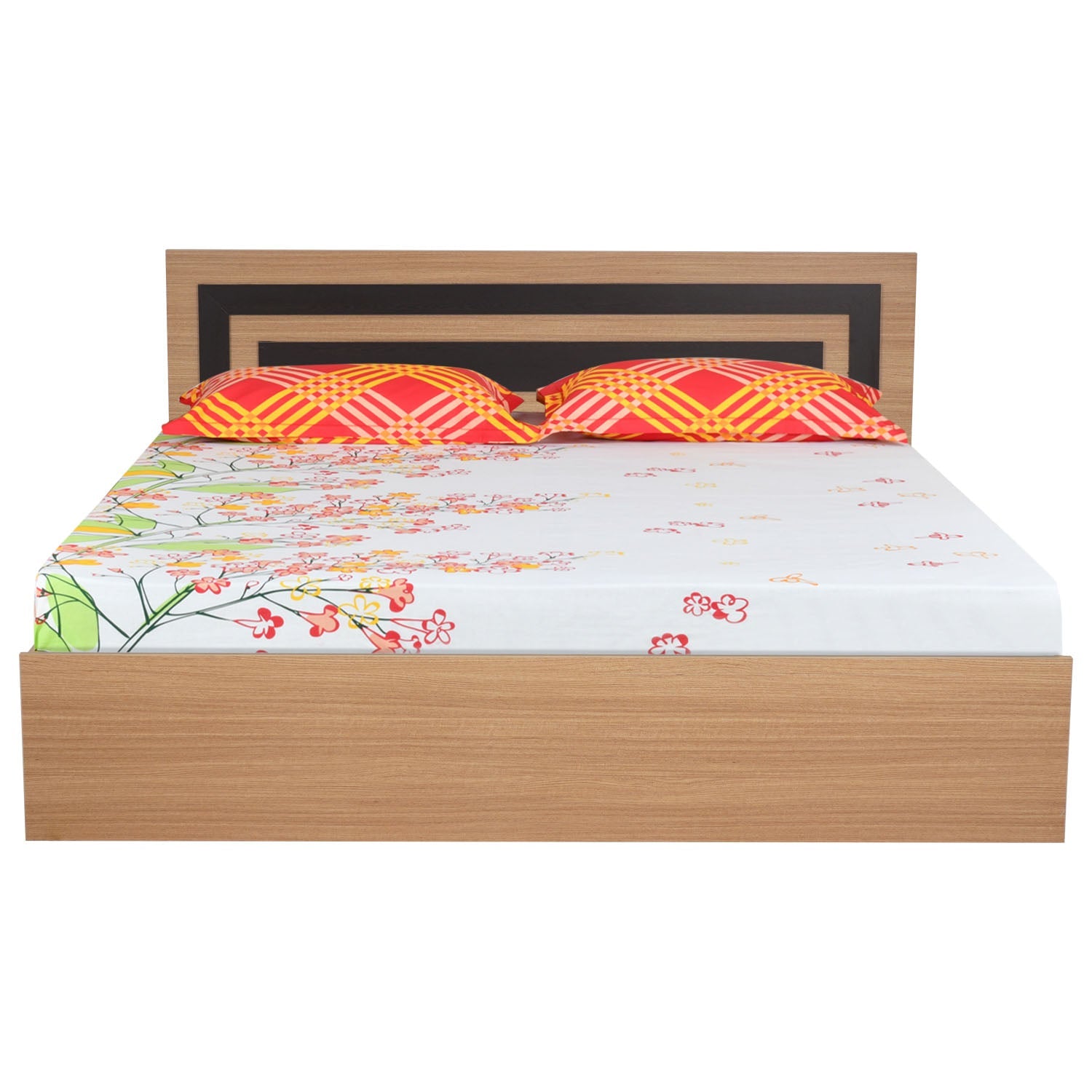 Nilkamal Cyril Queen Bed (Urban Teak)