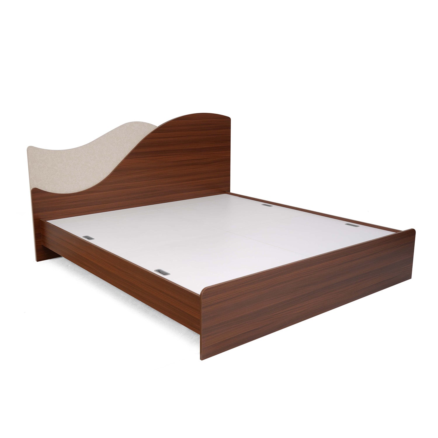 Nilkamal Wave Calipso King Bed Without Storage (Classic Plank Walnut)