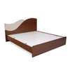 Nilkamal Wave Calipso Queen Bed Without Storage (Classic Plank Walnut) - Slight Side View