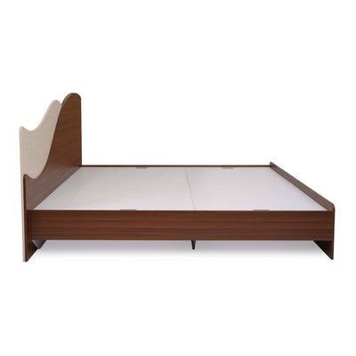 Nilkamal Wave Calipso Queen Bed Without Storage (Classic Plank Walnut)