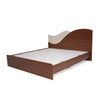 Nilkamal Wave Calipso Queen Bed Without Storage (Classic Plank Walnut) - Slight Side View 3
