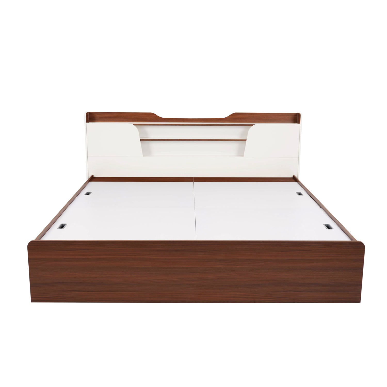 Nilkamal Hawk Calipso King Bed With Storage (Classic Plank Walnut/White)