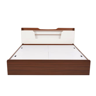 Nilkamal Hawk Calipso King Bed With Storage (Classic Plank Walnut/White)