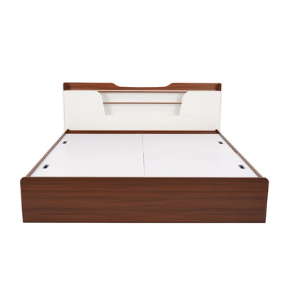 Nilkamal Hawk Calipso King Bed With Storage (Classic Plank Walnut/White)
