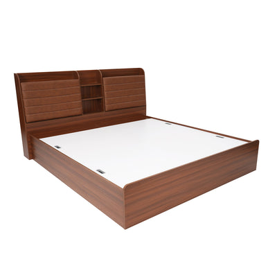 Nilkamal Tokyo Calipso Queen Bed With Storage (Classic Plank Walnut)