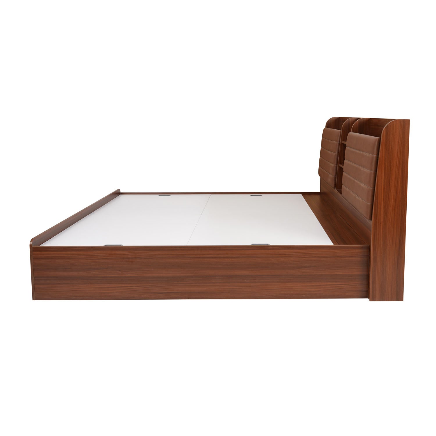 Nilkamal Tokyo Calipso Queen Bed With Storage (Classic Plank Walnut)
