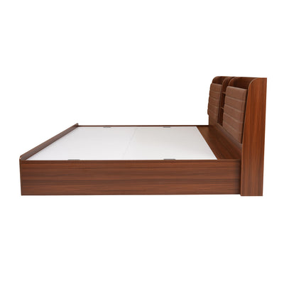 Nilkamal Tokyo Calipso Queen Bed With Storage (Classic Plank Walnut)