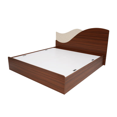 Nilkamal Wave Calipso Queen Bed With Storage (Classic Plank Walnut)