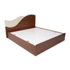 Nilkamal Wave Calipso Queen Bed With Storage (Classic Plank Walnut) - Slight Side View 2