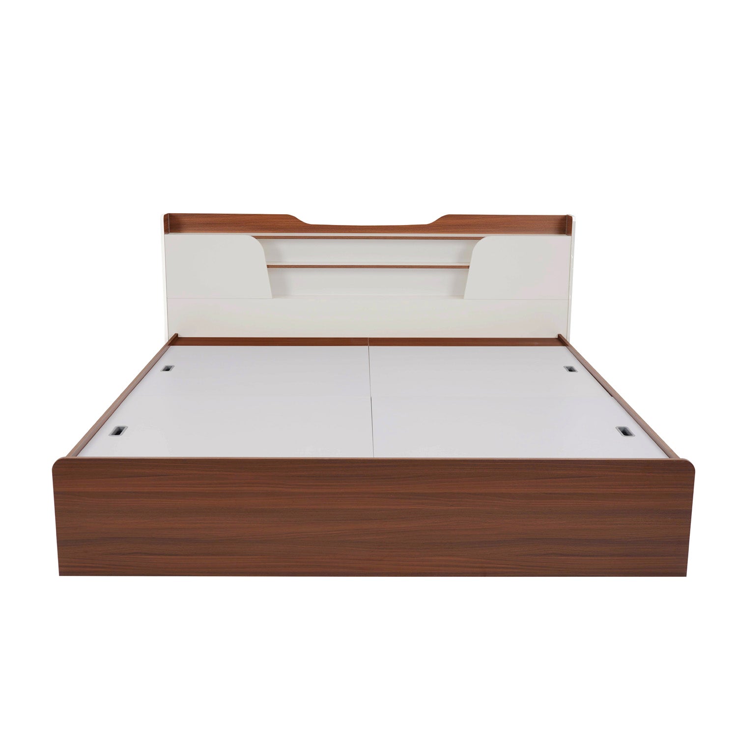 Nilkamal Hawk Calipso Queen Bed Without Storage (Classic Plank Walnut/White)