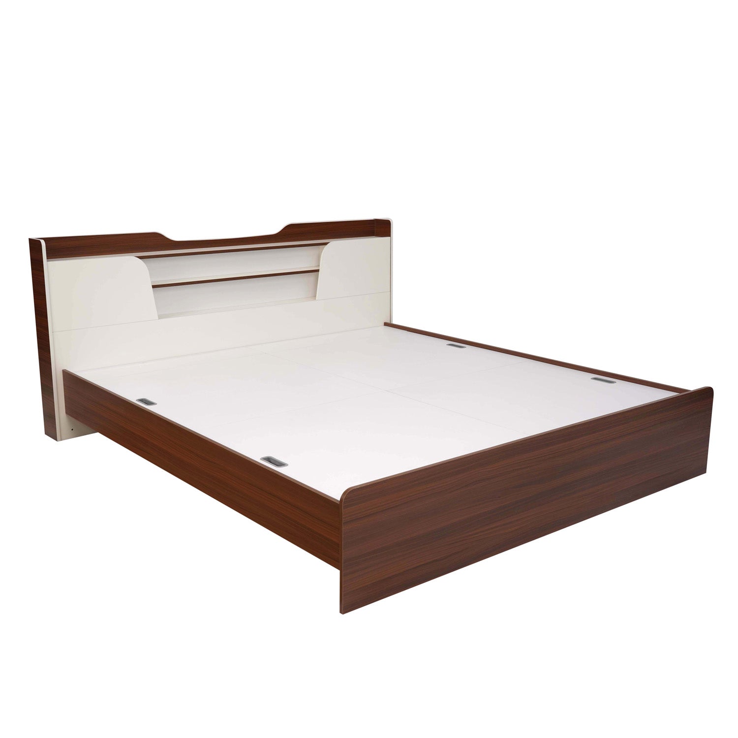 Nilkamal Hawk Calipso King Bed Without Storage (Classic Plank Walnut/White)