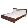 Nilkamal Hawk Calipso Queen Bed Without Storage (Classic Plank Walnut/White) - Slight Side View 2