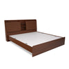 Nilkamal Tokyo Calipso Queen Bed Without Storage (Classic Plank Walnut) - Bed Slight Side View