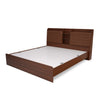 Nilkamal Tokyo Calipso Queen Bed Without Storage (Classic Plank Walnut) - Bed Slight Side View 2