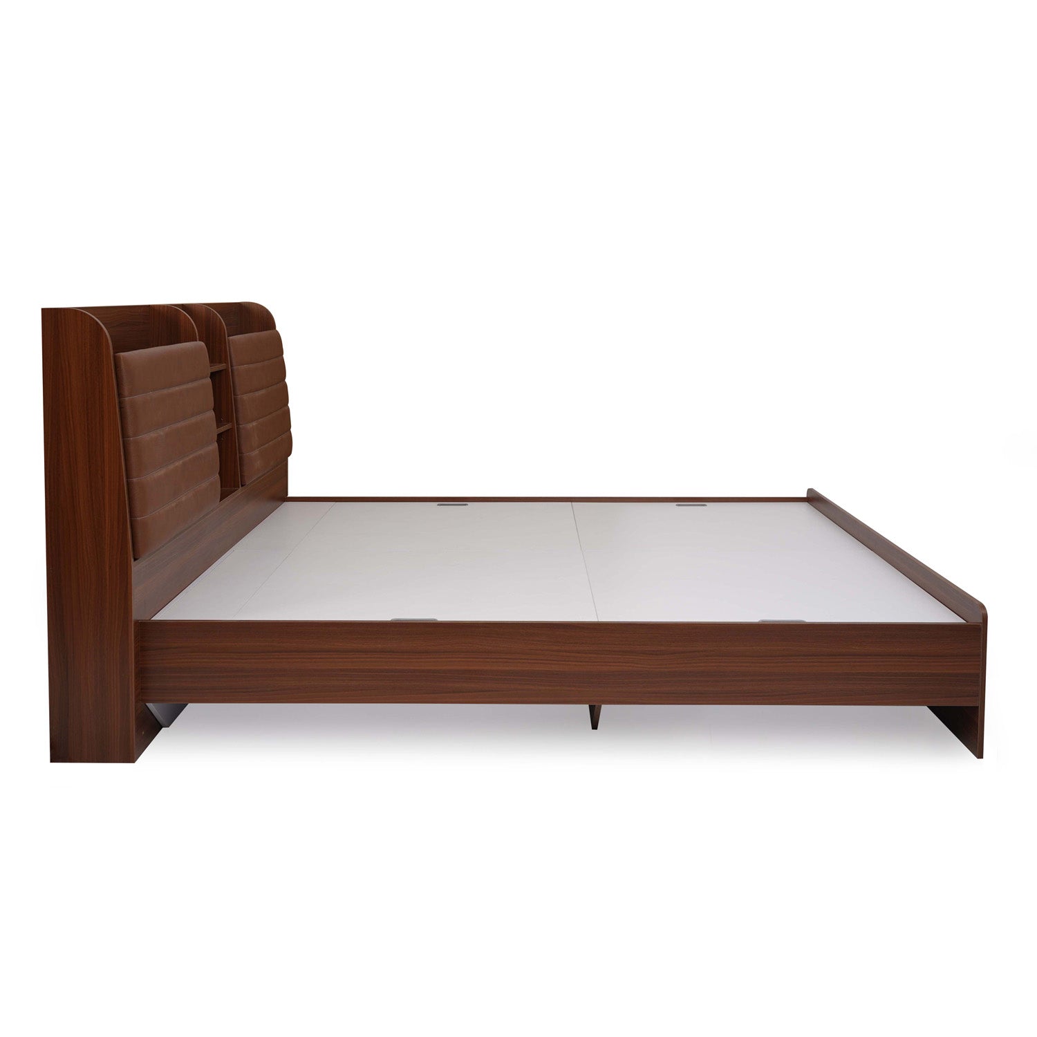 Nilkamal Tokyo Calipso Queen Bed Without Storage (Classic Plank Walnut)
