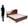 Nilkamal Wave Calipso King Bed Without Storage (Classic Plank Walnut) - Size In Centimeter