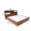 Nilkamal Drift Calipso Queen Bed With Storage (Classic Plank Walnut/White)