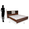Nilkamal Drift Calipso Queen Bed Without Storage (Classic Plank Walnut/White)