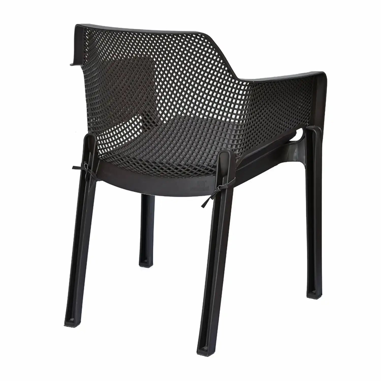 Nilkamal Captain Chair with Leatherette Cushion (Rust Brown) –Slide Back View