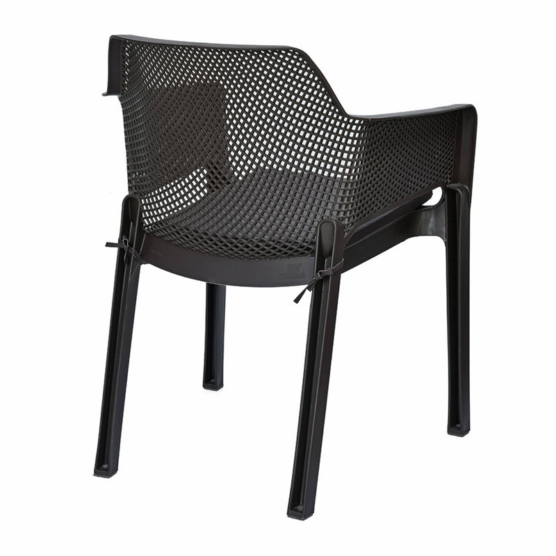 Nilkamal Orchid 1 + 4 Chair Plastic Dining Set (Season Rust Brown)