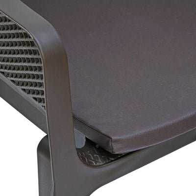 Nilkamal Orchid 1 + 4 Chair Plastic Dining Set (Beige & Season Rust Brown)