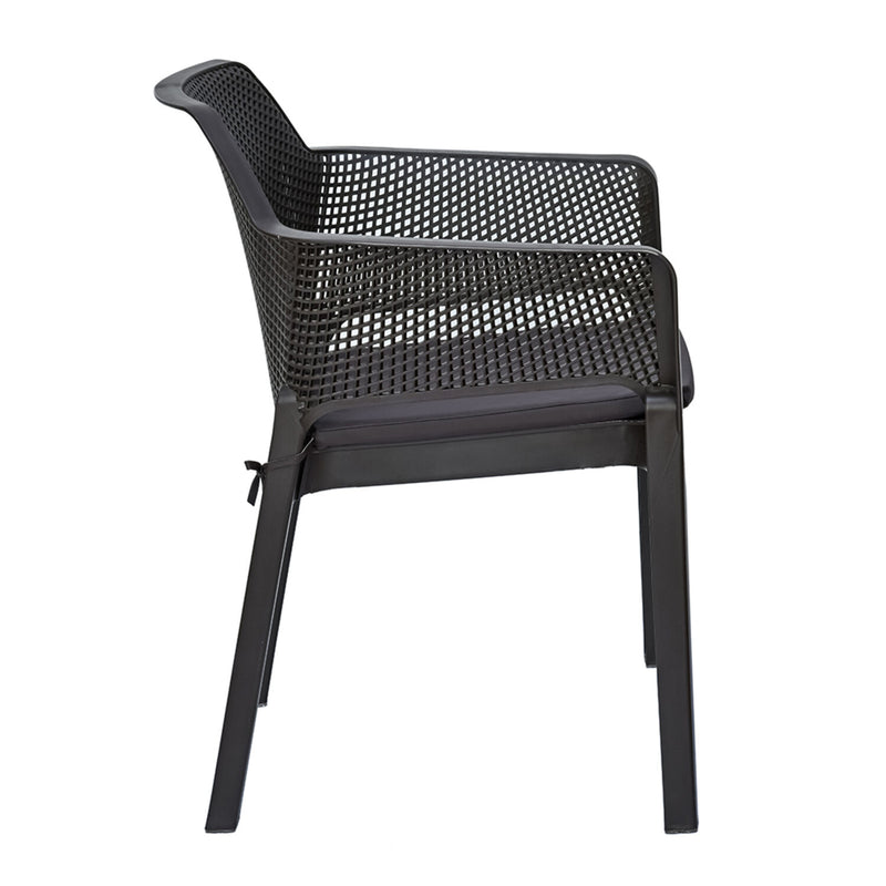 Nilkamal Orchid 1 + 4 Chair Plastic Dining Set (Season Rust Brown)