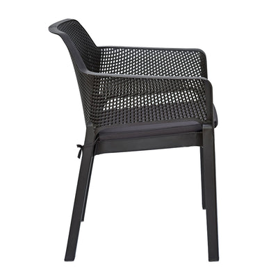 Nilkamal Orchid 1 + 4 Chair Plastic Dining Set (Season Rust Brown)