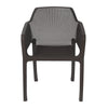 Nilkamal Captain Plastic Arm Chair (Season Rust Brown) - Front View