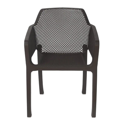 Nilkamal Captain Plastic Arm Chair (Season Rust Brown) - Front View