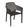 Nilkamal Captain Plastic Arm Chair (Season Rust Brown) - Slight Side View