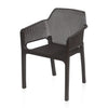 Nilkamal Captain Plastic Arm Chair (Season Rust Brown) - Slight Side View-2