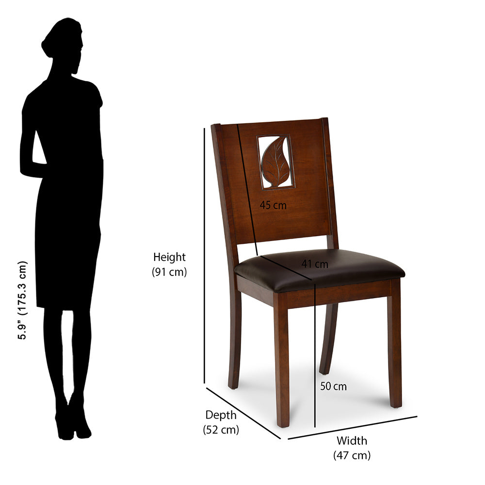 Nilkamal Rover Dining Chair (Walnut Brown)