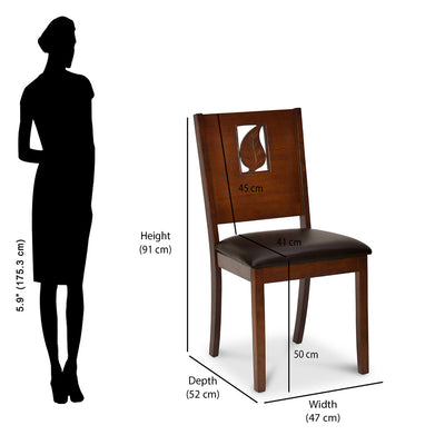 Nilkamal Rover Dining Chair (Walnut Brown)