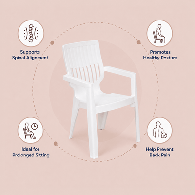 Nilkamal Ortho Comfort Plastic Arm Chair