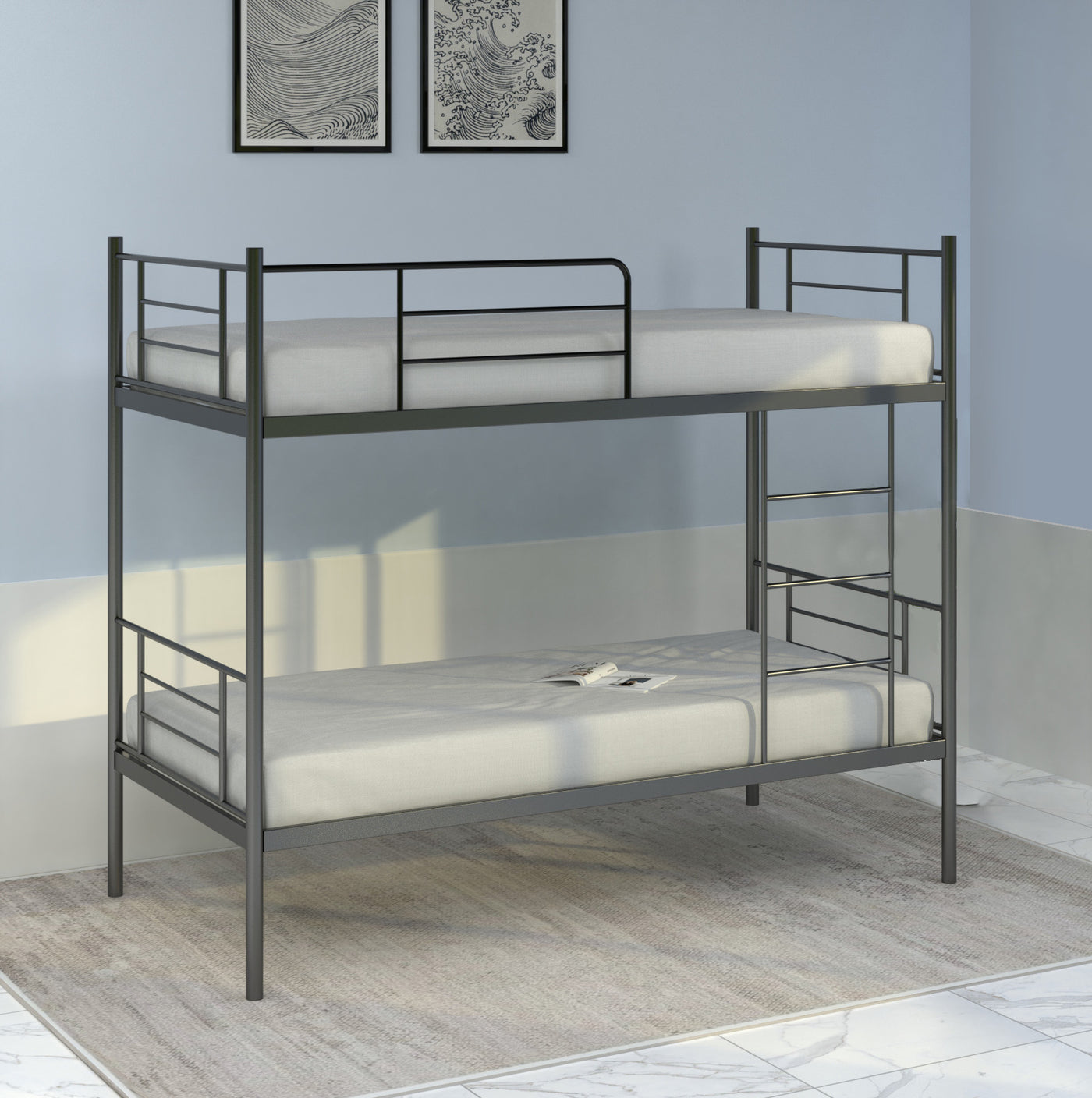 Nilkamal Crossett Metal Bunk Bed (Brown)