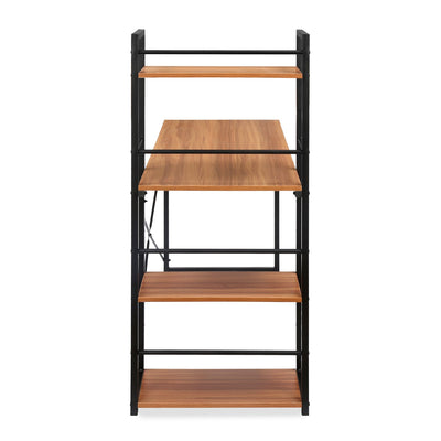 Nilkamal Dalton Desk with Bookshelf (Teak)