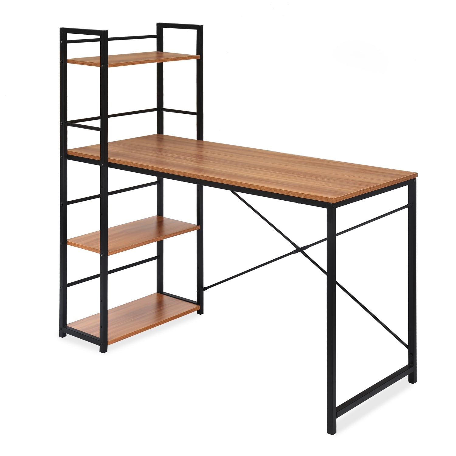 Nilkamal Dalton Desk with Bookshelf (Teak)