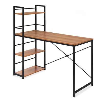 Nilkamal Dalton Desk with Bookshelf (Teak)