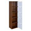 Nilkamal Sear 5 Tier Storage Cabinet (Classic Walnut & White)