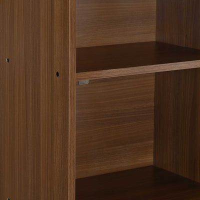 Nilkamal Sear 5 Tier Storage Cabinet (Classic Walnut & White)