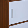 Nilkamal Sear 5 Tier Storage Cabinet (Classic Walnut & White)