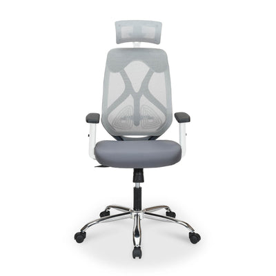 Nilkamal Verona High Back Office Chair (White & Grey)