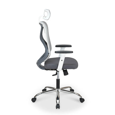 Nilkamal Verona High Back Office Chair (White & Grey)