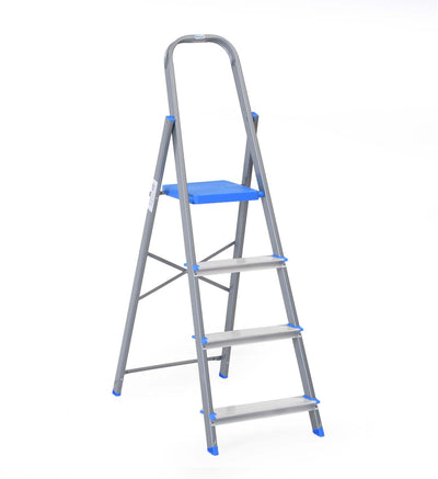 Nilkamal Rise 4 Step Steel Ladder (Grey)