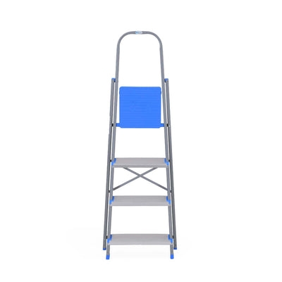 Nilkamal Rise 4 Step Steel Ladder (Grey)