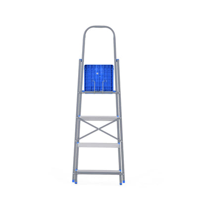 Nilkamal Rise 4 Step Steel Ladder (Grey)