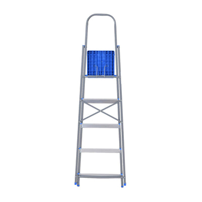 Nilkamal Rise 5 Step Steel Ladder (Grey)