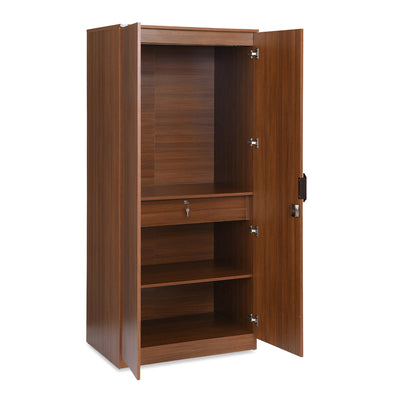 Nilkamal Milford 2 Door Wardrobe (Classic Walnut)