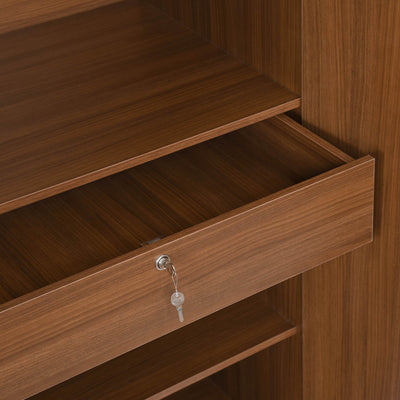 Nilkamal Milford 2 Door Wardrobe (Classic Walnut)